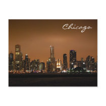 Chicago Skyline As Visible From Lake Michigan Postcard