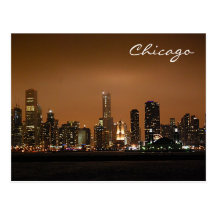 Chicago Skyline As Visible From Lake Michigan Postcard