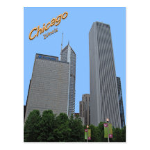 Chicago Skyline At Grant Park Post Cards