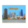Chicago Skyline At Navy Pier Post Card