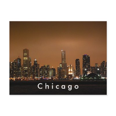Chicago Skyline at Navy Pier Postcard by malibuitalian