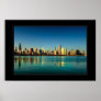 Chicago skyline at sunrise poster