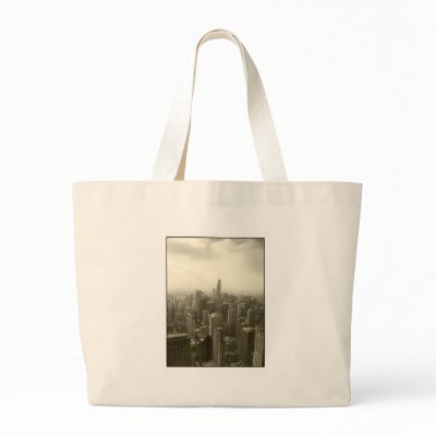 Chicago Skyline Tote Bags by doodle_m