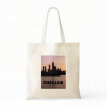 Chicago skyline tote bag