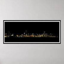 CHICAGO SKYLINE PANORAMA POSTERS
