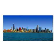 Chicago skyline photo greeting card
