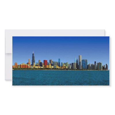 Chicago skyline photo greeting card by PositiveImage