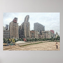 Chicago Skyline Poster Print