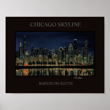 Chicago Skyline Poster Randsom keith fine art