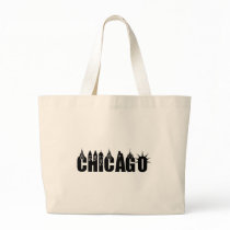 Chicago Skyline Skyscraper City Pride Tote Bags