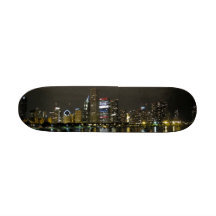 Chicago skyline under your feet skate deck