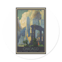 Chicago Round Stickers
