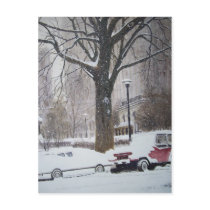 Chicago Streets on a winter day- postcard