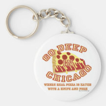 Chicago Style Pizza Keychain