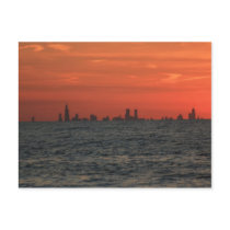 Chicago Sunset Postcard
