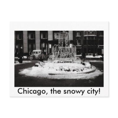 Chicago, the snowy city! postcard by marramarie