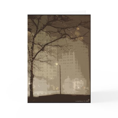 Chicago Winter Wonderland Greeting Cards by londie