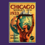 Chicago World's Fair 1933 Vintage Poster posters