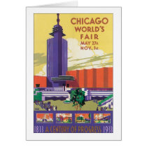 Chicago World's Fair Poster 1933 Greeting Card