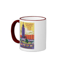 Chicago World's Fair Poster 1933 Coffee Mugs