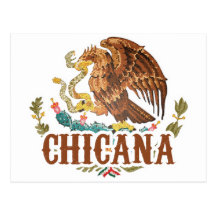 Chicana Mexico Coat of Arms Post Card