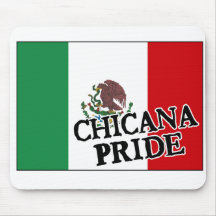Chicana Pride Mexican Flag Mouse Pads