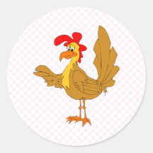 ChiChi Chicken Round Stickers