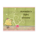 Chick and flower heart tree baby shower postcards