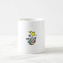 chick dancing on easter basket coffee mug