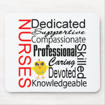 Chick Humour - Nurses Recognition Collage Mouse Pad