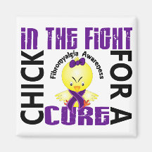 Chick In The Fight Fibromyalgia Refrigerator Magnets