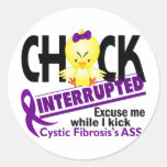Chick Interrupted 2 Cystic Fibrosis Sticker