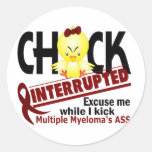 Chick Interrupted 2 Multiple Myeloma Round Stickers