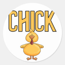 Chick T-shirts and Gifts Stickers