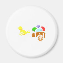 Chick with eggs magnets