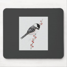 chickadee mouse pad