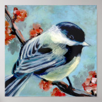Chickadee Painting Posters