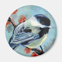 Chickadee Refrigerator Magnets