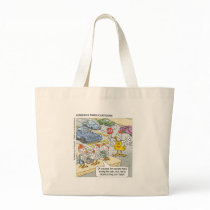 Chicken Barriers Funny Cartoon Gifts & Tees Tote Bags
