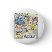 Chicken Barriers Funny Cartoon Gifts & Tees Pinback Buttons