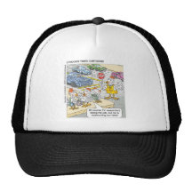 Chicken Barriers Funny Cartoon Gifts & Tees Hats