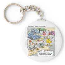 Chicken Barriers Funny Cartoon Gifts & Tees Key Chains