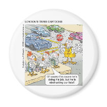 Chicken Barriers Funny Cartoon Gifts & Tees Refrigerator Magnets