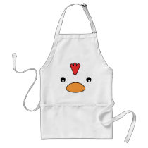 Chicken Face Apron aprons