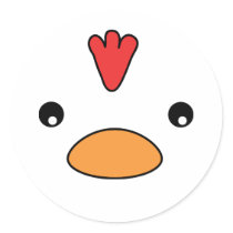 Chicken Face Stickers stickers