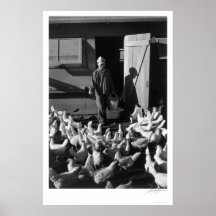 Chicken Farm Mori Nakashima 1943 Print