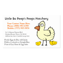 Chicken Hatchery Business or Poultry Producer Business Card Templates