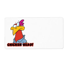 Chicken head custom shipping labels