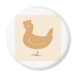 Chicken Hen Icon Fridge Magnets