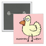 Chicken Lady - Cute Cartoon Hen Pins